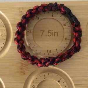 Red and Black Paracord Bracelet